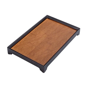 Bothyi - Bandeja De Té China De Bambú, Plato Decorativo Para Aperitivos, Para El Hogar, La Oficina, La Casa De Té, 30 Cm X 19 Cm X 4 Cm