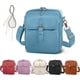 thumbnail image 1 of Bolso bandolera mujer retro piel sintética hombro mensajero cartera integrada ranuras tarjetas antirrobo, 1 of 8
