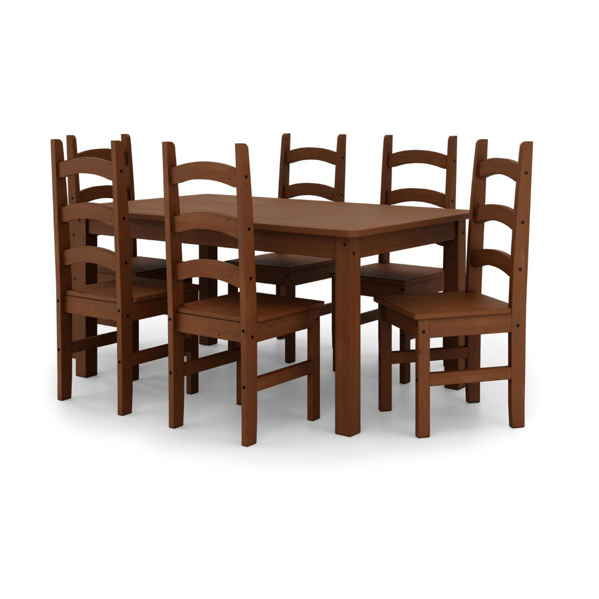 Vekka Home - Juego Comedor Madera Italia 6 Sillas Chocolate