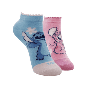 Top - Calcetines Tobilleros Mujer Algodón Pack 2 Stitch C1