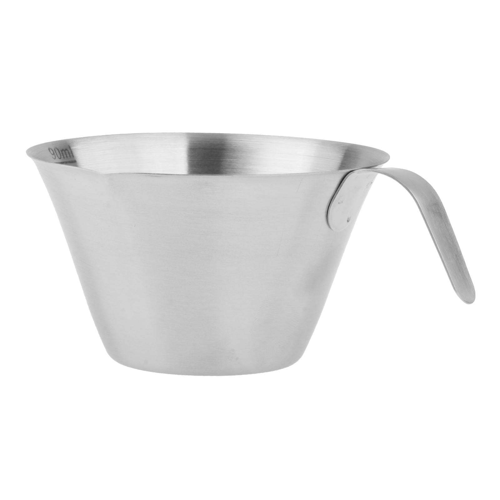 Magideal - Taza Medidora De Café De Acero Inoxidable, Taza Para Verter, Tazas De Café Expreso Con Asa, Mini Taza Medidora Para Utensilios De Cocina, Restaurante, 100ml Con Boca