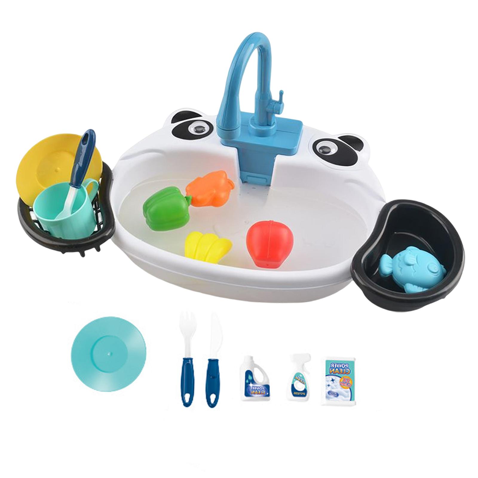 Bothyi - Juego De Fregadero De Cocina, Juguetes, Agua Corriente, Juego De Comida, Platos, Sartenes