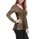 thumbnail image 4 of INSPIRE CHIC Blusas de Mujer con Estampado Cuello Redondo Mangas Largas Peplum Blusa Marrón-Leopardo 3XL, 4 of 8