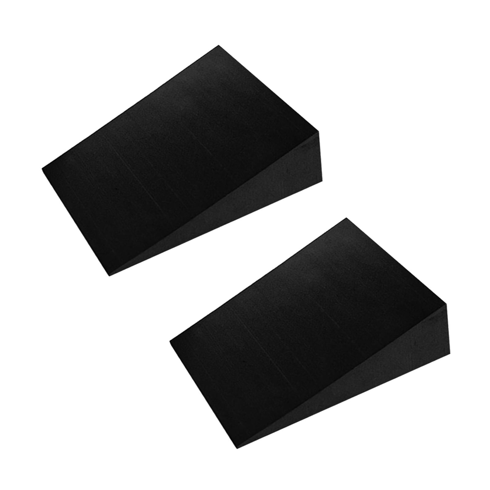 Magideal - 2x Bloques De Cuña De Yoga Tabla Inclinada Camilla De Pantorrilla Tablas Elásticas Camilla De Pies Eva Construcción Muscular Bloque De Cuña En Cuclill Color Negro 115 Cm X 9 Cm X 3 Cm