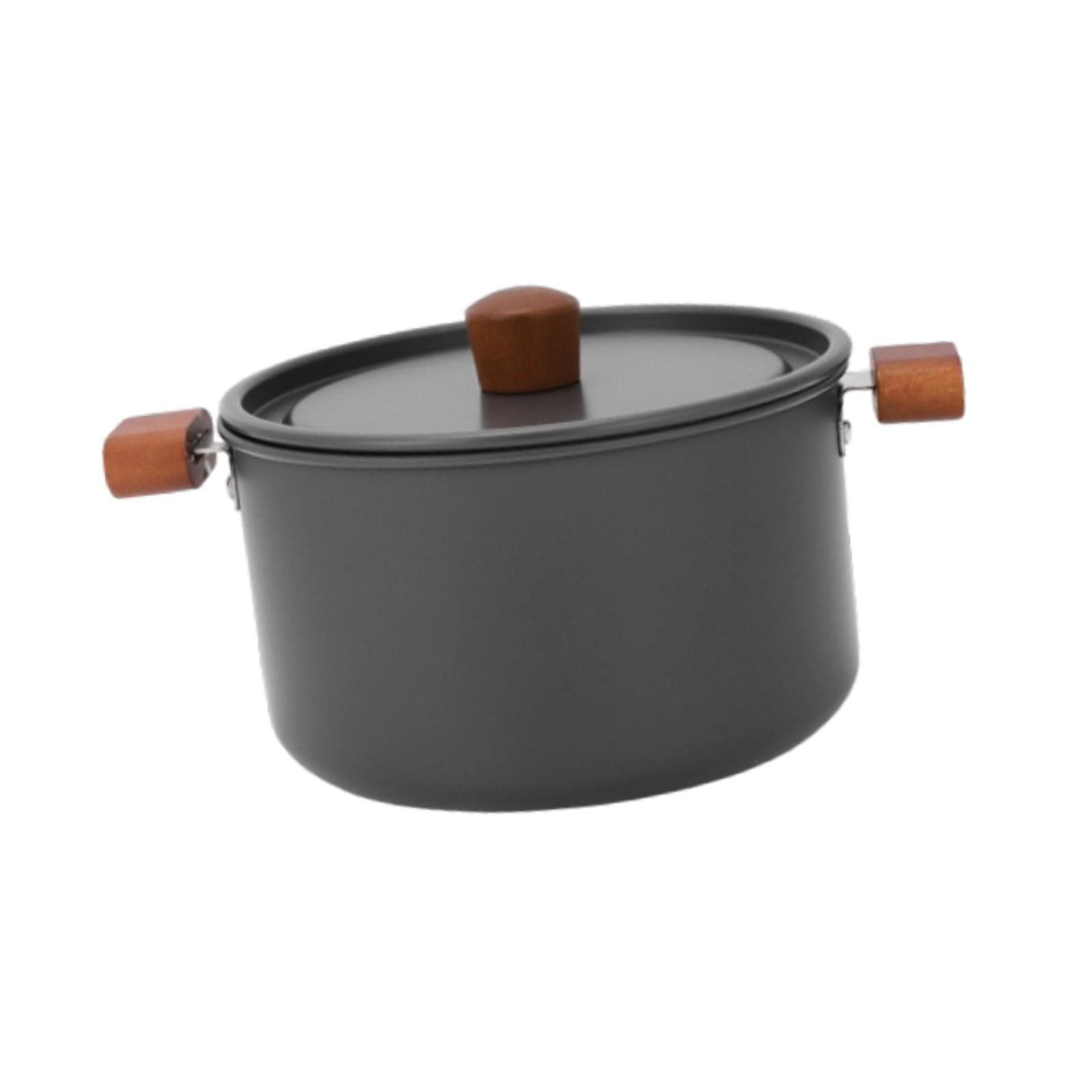 Magideal - Olla De Camping Olla De Superficie Con Tapa Asas Anti-quemaduras Olla Para Cocinar Olla Para Sopa Olla Para Cocinar Al Aire Libre Utensilios De Cocina 28 Litros