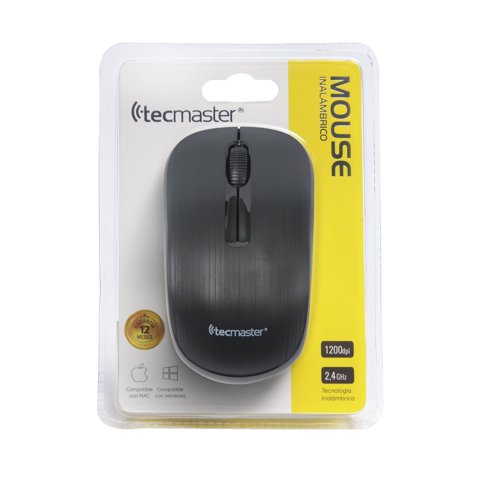 Tecmaster - Raton Inalambrico Bluetooth Usb Compatible Con Pc/Tablet