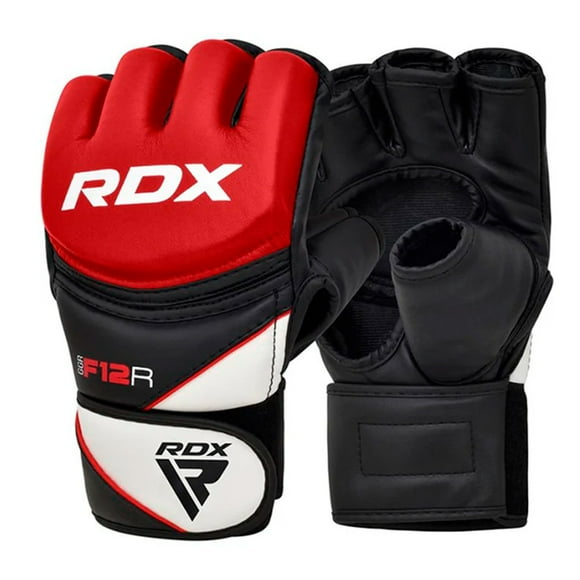 Guantillas MMA RDX F12 Open Palm Grappling Red - GGR-F12R Talla S