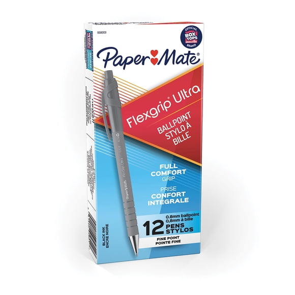 Bolígrafo Paper Mate FlexGrip Ultra Fine Point Black 12