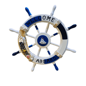 Decostilo - Adorno Timón De Capitán De Madera 62X62Cm