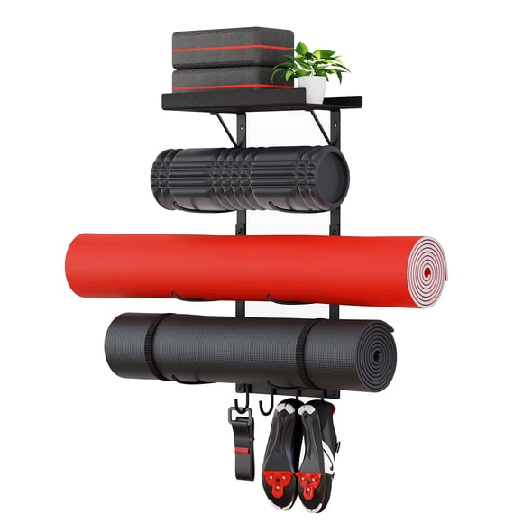 Soporte para colchonetas de yoga, organizador de pared Crostice Home Gym