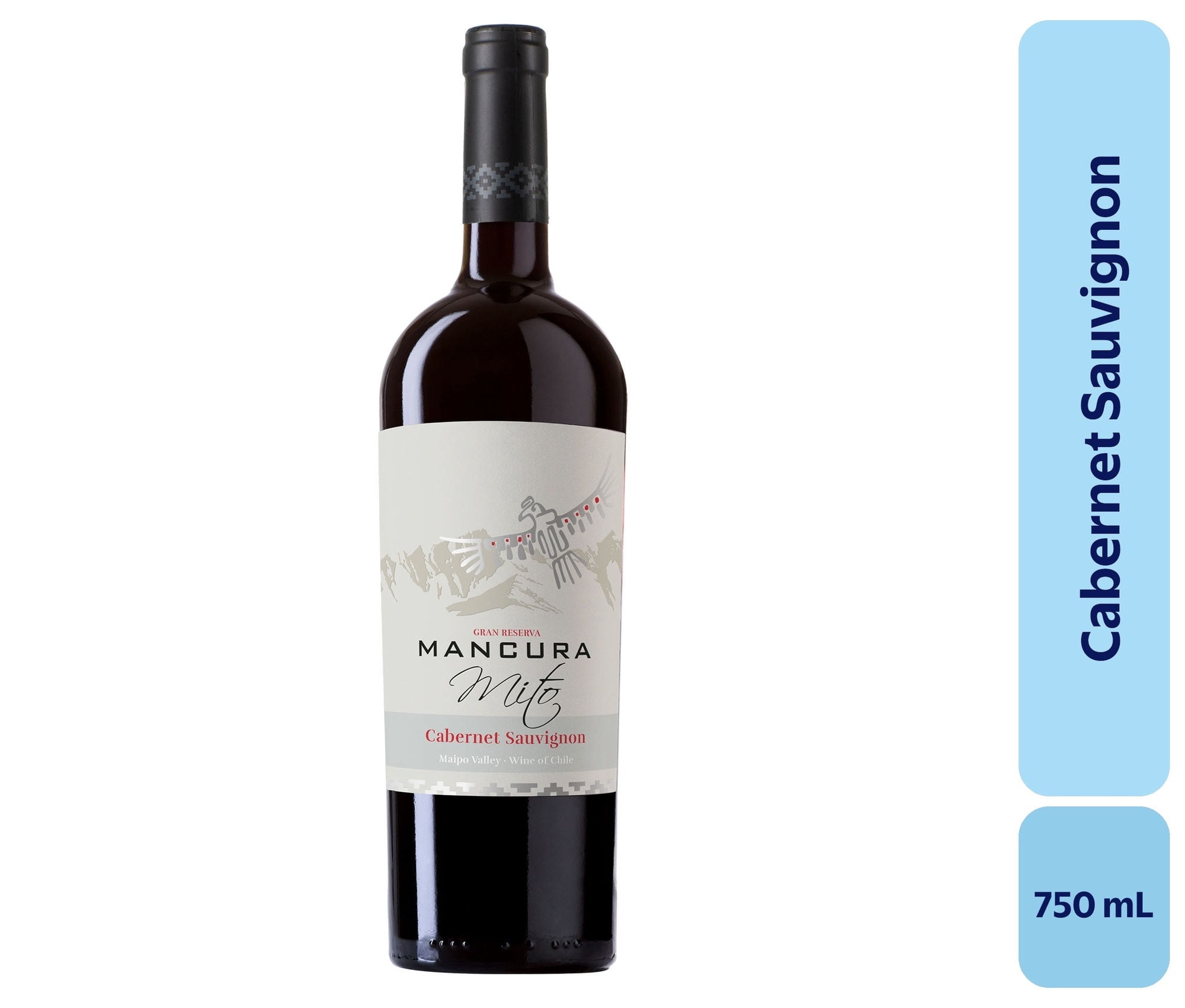 Vino Cabernet Sauvignon Botella 750 mL Mancura