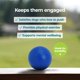thumbnail image 2 of Juguete para perro Jolly Pets Pelota Push‑n‑Play de 15 cm azul, 2 of 9