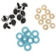 thumbnail image 4 of Juguete de seguridad de plástico de 10pcs ojos + no tejidos con purpurina + arandela 24 mm azul claro, 4 of 4