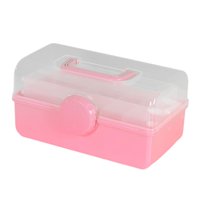 Bothyi - Caja De Almacenamiento Con Asa Para Artículos Pequeños Del Hogar, Juegos De Fabricación De Uñas, Suministros De Arte, Rosa Y S