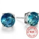 thumbnail image 1 of Sterling Silver Tourmaline Earrings, 925 Earrings, Color Earrings, Multi-color Anti-allergy, 678 Mm Round Single Gem Earrings, Suitable For Women And Teenagers, 1 of 4