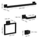 thumbnail image 2 of Set de accesorios de baño PNWNNH negro mate 10 piezas, 2 of 7