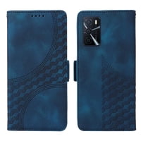 Carcasa Foxdock Oppo A55 5G/4G De Cuero Pu, Diseño Acolchado Clásico, Protección Contra Caídas Y Rayones