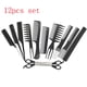 thumbnail image 3 of Kit de peluquería profesional genérico 16 piezas: tijeras, peines, paraguas, delantal y accesorios para peluqueros y estilistas, negro, 3 of 3