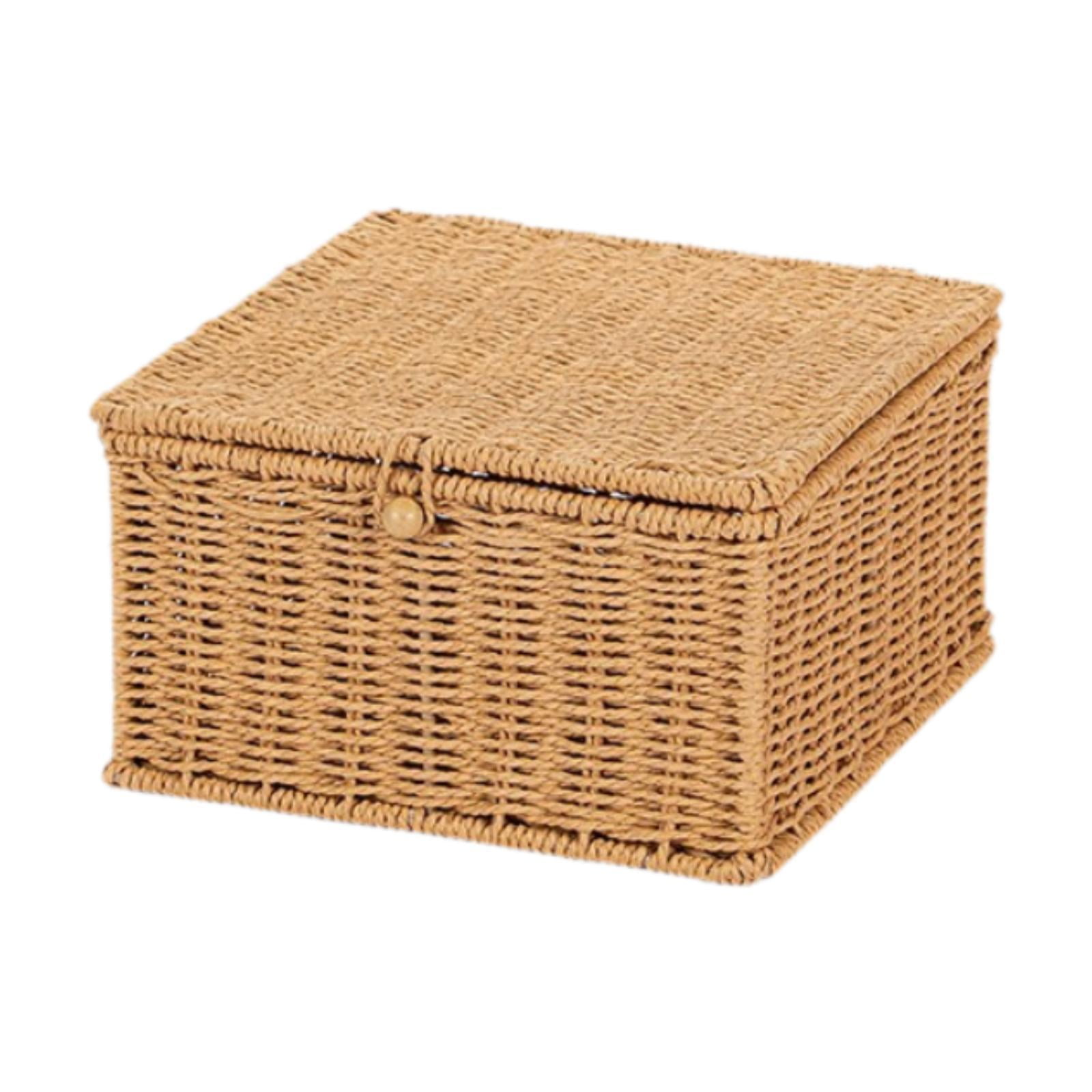 Bothyi - Cesta De Almacenamiento Práctica Tejida Para Sala De Estar, Dormitorio, Tocador