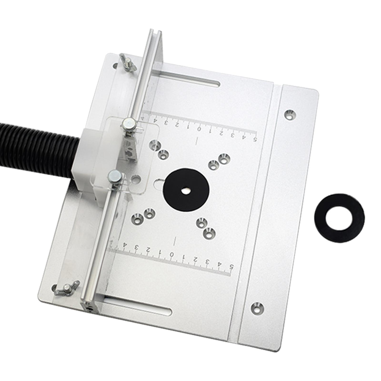 Magideal - Placa De Inserción De Mesa De Enrutador, Bancos De Tablero Abatible De Fresado De Madera, Valla Deslizante De Alta Resistencia, Placa De Montaje De In B Con Patrocinador