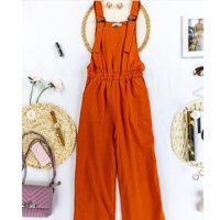 Likeshop - Enterito Premium Jardinera Lino Primavera Mujer 221