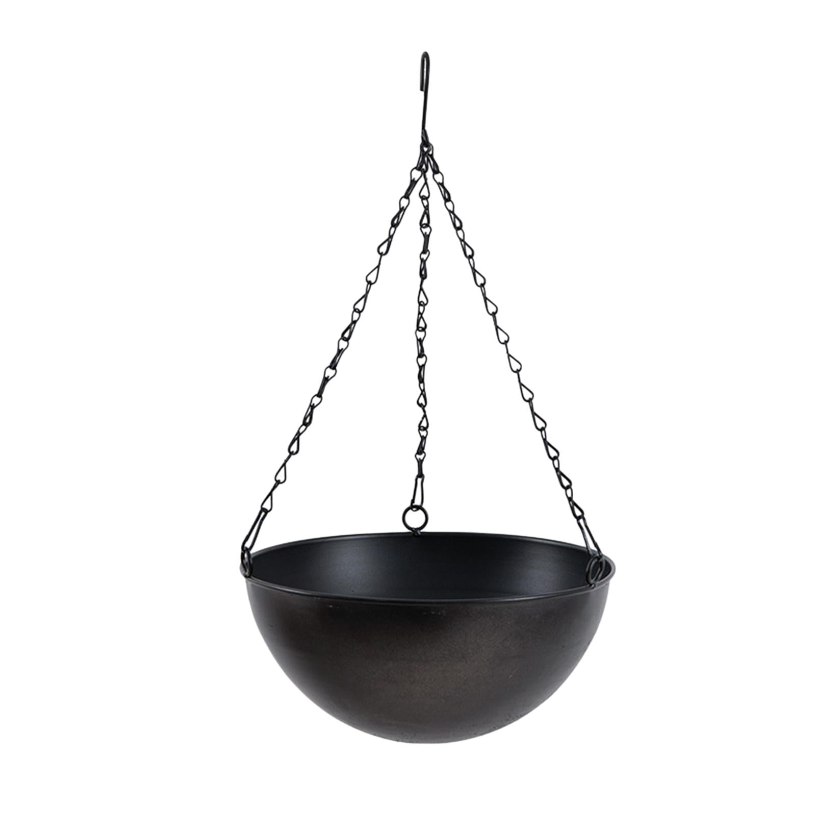 Magideal - Maceta Colgante Para Decoración De Macetas, Soporte Para Exhibición, Maceta Colgante, Colgante De Flores Para Jardín, Planta Colgante, Maceta Negro Grande