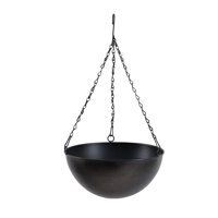 Magideal - Maceta Colgante Para Decoración De Macetas, Soporte Para Exhibición, Maceta Colgante, Colgante De Flores Para Jardín, Planta Colgante, Maceta Negro Grande