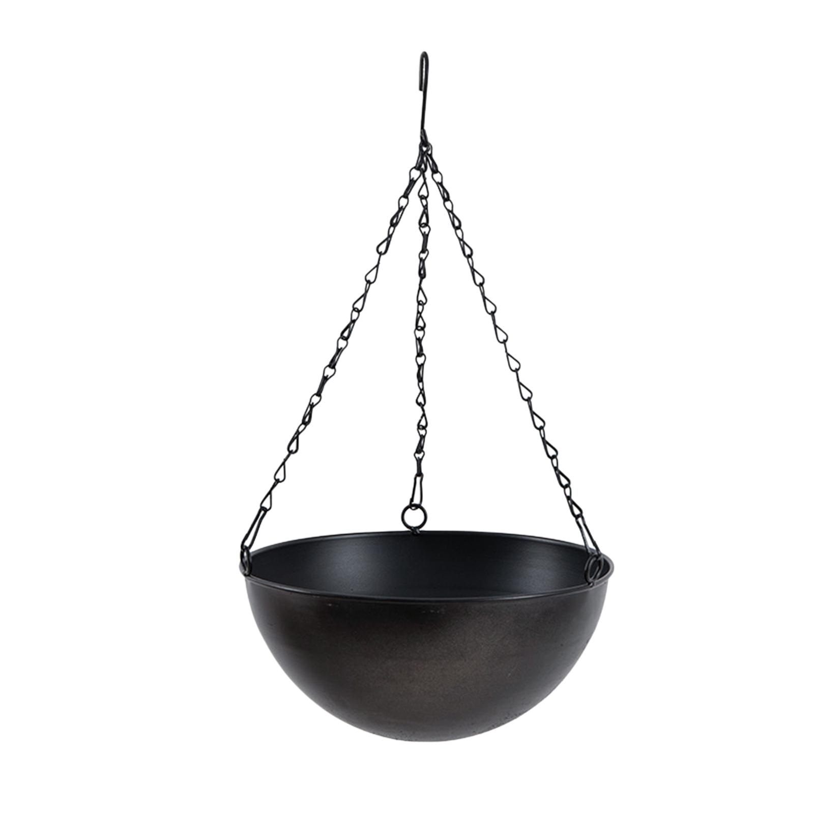 Magideal - Maceta Colgante Para Decoración De Macetas, Soporte Para Exhibición, Maceta Colgante, Colgante De Flores Para Jardín, Planta Colgante, Maceta Negro Grande