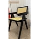 thumbnail image 2 of Silla Comedor con brazos Chandigarh Color Negra Madera Natural y Rattan, 2 of 5