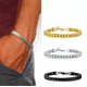 thumbnail image 3 of Pulsera masculina de acero quirúrgico, brazalete, color plata, 3 of 3