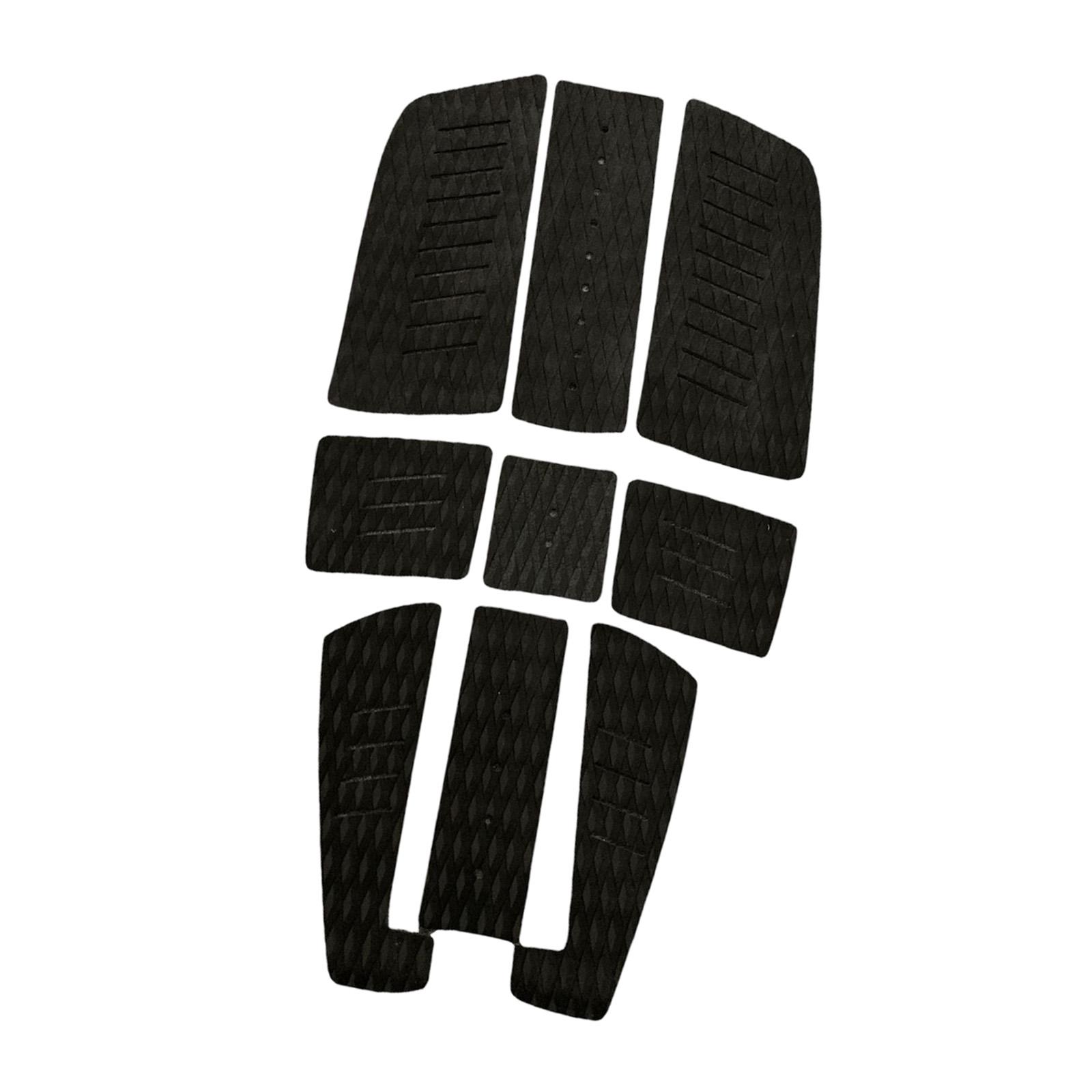 Magideal - 9 Uds. Almohadilla De Tracción Para Tabla De Surf, Alfombrilla De Agarre Para Cubierta, Alfombrilla Profesional Antideslizante Para Tabla De Surf, Alm Negro