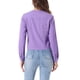 thumbnail image 3 of INSPIRE CHIC Chaqueta Vaquera Recortada de Manga Larga sin Cuello con Botones para Mujer Vuelta al Cole Púrpura M, 3 of 6