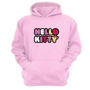 Genérico - Polerón Canguro Gatita Kitty Rosa Talla M Unisex