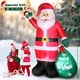 thumbnail image 2 of Papá Noel inflable navideño de 2,4 m con bolsa de regalo y caramelos, 2 of 6