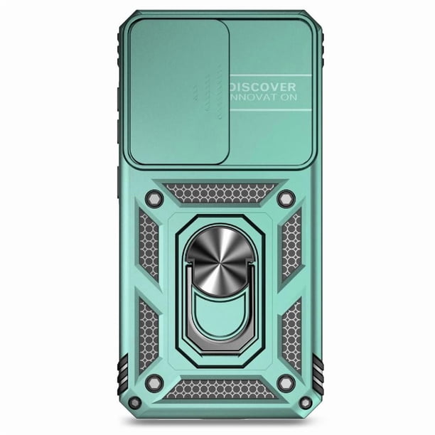 Funda Resistente Anillo Soporte Samsung Galaxy S25 Privacidad Cámara Montaje Magnético Verde