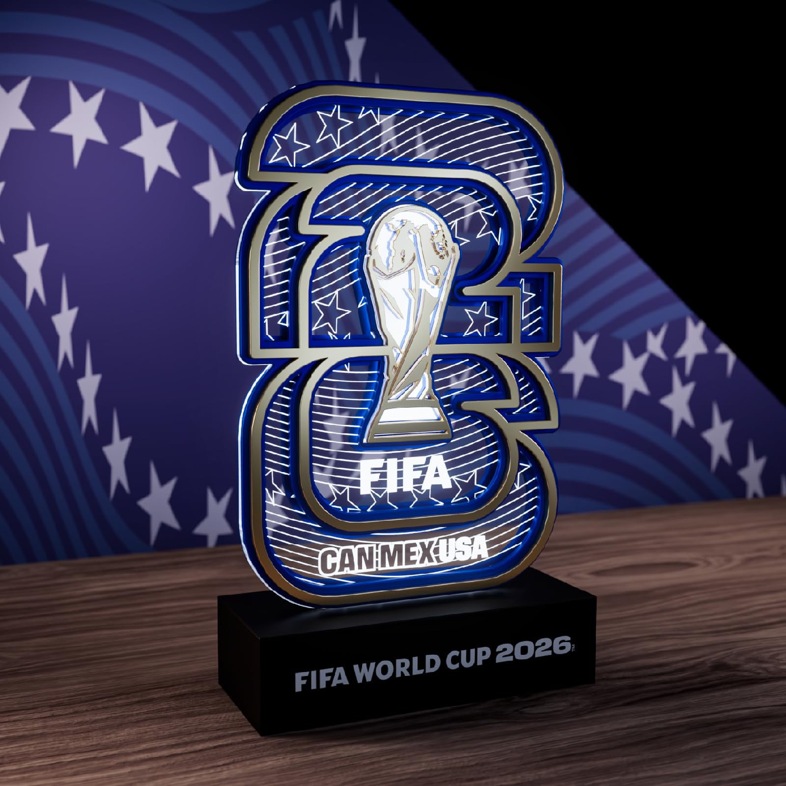Coleccionable Layerlux Fifa World Cup 2026 Con Pantalla Led 12 X 22 Cm
