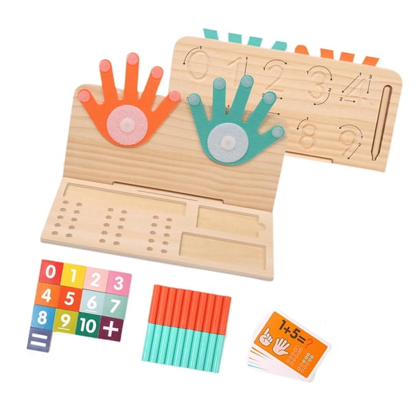 Bloques De Conteo De Números Para Niños, Juego De Matemáticas Con Dedos Para Niños De 3 A 5 Años, Regalos, Tablero De Doble Cara