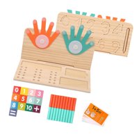 Magideal - Matemáticas Manipulativas Educativas Matemáticas Suma Y Resta Juguetes Educativos Números Con Los Dedos Juguete Para Contar Para Niños De 3, 4 Y 5 Año Tablero De Doble Cara