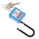 thumbnail image 1 of PL38-KD Candado De Bloqueo De Seguridad Curvado De PVC De 38 Mm, Azul, 1 of 5