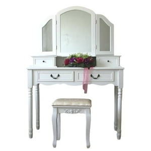 Itahome - Tocador Maquillaje Banca + Espejo Josefa