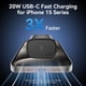 thumbnail image 2 of Cargador DiHines de 20 W USB-C de carga rápida para Phone 17/16/15, 2 of 6