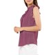 thumbnail image 4 of INSPIRE CHIC Blusas sin mangas para mujer de regreso a clases, blusas de trabajo con volantes y pliegues, tops elegantes, púrpura oscuro XL, 4 of 7