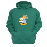 Genérico - Polerón Canguro Garfield Verde Aguamarina Talla L Unisex