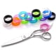 thumbnail image 2 of 12 tijeras de silicona suave con anillos para los dedos, insertos para el pulgar, protector de dedos, accesorios para peluquería, tijeras de corte de pelo y tijeras para mascotas, color aleatorio., 2 of 7