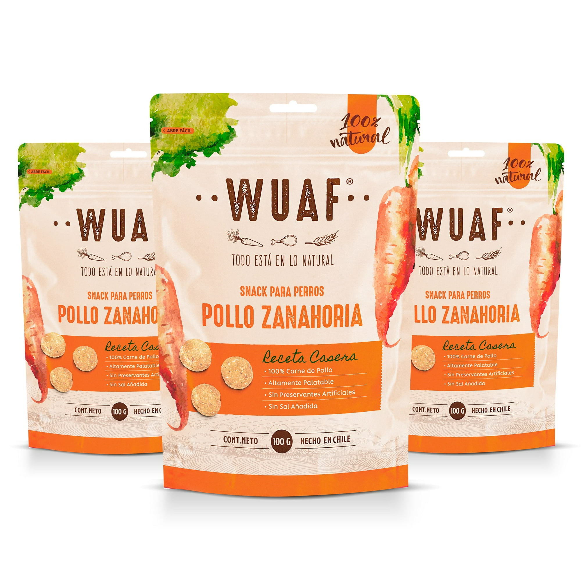 Pack 3un. Receta Casera Pollo Wuaf 100gr