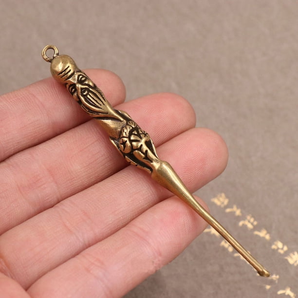 1pc Retro Brass Ear Spoons Ear Clean Tool Earpick Ear Wax Remover Curette Ear Cleaner Spoon Keychain Pendants Ear Care Health
