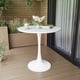 thumbnail image 1 of 31.5" White Round Dining Table, Tulip Table Kitchen Dining Table 2-4 People with MDF Table Top & Pedestal Base, Mid-Century End Table Leisure Coffee Table Office Living Room Table, 1 of 3
