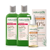 Naturaloe - Set 2 Shampoo Cont Caida Normal A Graso + 1 Loción Anticaída
