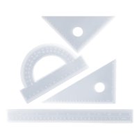 Bothyi - 4 Piezas Regla Resina Silicona Molde Transportador Ángulo Recto Triángulo Regla Epoxi