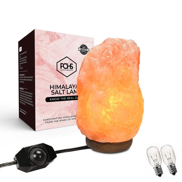 Lámpara de sal del Himalaya POHS 20-25 cm (3,2-5 kg) con interruptor regulable